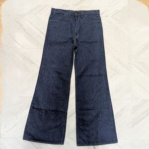 Vintage 1970s Levis High-waisted Flare Bellbottom Jeans Darkwash Tag Size 36x34